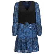 Desigual Vsakodnevna obleka Chaleco 25WWVW27 Modra Regular Fit