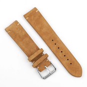 BStrap Suede Leather pašček za Huawei Watch GT2 42mm, brown