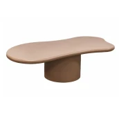 Klubska mizica Burleson 291 Rjava, 32x60x121cm, MDF plošča, Ovalna