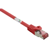 Renkforce Renkforce RF-5372564 RJ45 omrežni kabel\, Patch kabel CAT 6 S/FTP 10.00 m rdeča z zaščitnim zapornim zatičem\, pozlačeni konektorji\, ognjevaren 1 kos, (20519180)