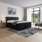 Livetastic BOXSPRING POSTELJA 180 cm  x 200 cm , karton, leseni material črna