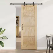 vidaXL Drsna vrata ORKDAL Naravna 73,5 x 211 cm Trdna borovina
