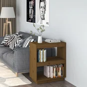 shumee vidaXL Knjižna omara medeno rjava 60x35x71 cm borov les