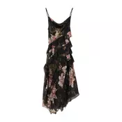 AllSaints Obleka RUTH  nude / konjak / mauve / črna