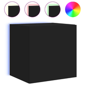 MAISON CHIC Stenska TV omarica - TV stojalo - Televizijska omarica z LED lučkami črna 40,5x35x40 cm, (21701877)