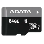 AData micro SD card 64GB + SD adapter AUSDH64GUICL10-RA1 class 10