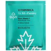 BioEarth Vitaminica sheet maska za lice vitamin B3 + peršun, 15 ml