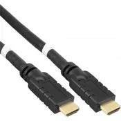 PremiumCord HDMI High Speed z Ether.4K@60Hz kabel z ojačevalnikom, 20 m, 3x zaščita, M/M, pozlačeni konektorji