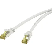 renkforce RJ45 Omrežni priključni kabel CAT 7 S/FTP 3.00 m siv z vpadno zaščito, ki zavira gorenje Renkforce