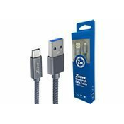 XWAVE Kabl USB Tip-C 3.0 muški na Tip-C 3.1 muški 2m / upleteni / tamno siva