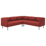 LILLEHEM Modularna ugaona sofa 4-sed, Gunnared/smede-crvena metal