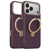 Premium ovitek Torras QPRO Leather za iPhone 17 Pro/18 Pro - purple