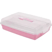 CURVER Kutija za tortu sa poslužavnikom roze