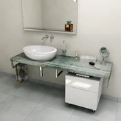SAPHO AVICE Eleganten Aquamarine Plošča za Umyvadnik 160x50cm - Modern Design in Trajnost
