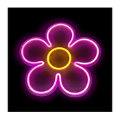 2Kids Toys - LED Neonska stenska dekoracija LED/USB cvet