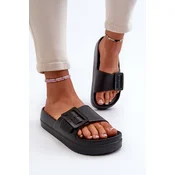 BIG STAR SHOES Womens Foam Platform Sandals with Buckle Big Star
