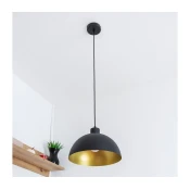 Lestenec na kablu VESPER 1xE27/15W/230 premer 30 cm črna/zlata
