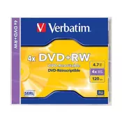 VERBATIM DVD+RW MEDIJ 5PK JC (43229)