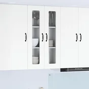 vidaXL Stenska kuhinjska omarica Bela 60 x 31 x 100 cm Konstruiran les