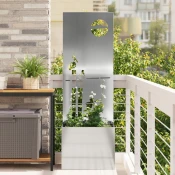 Privatnost u vrtu Srebrno 50 x 32 x 150 cm Pocincani celik