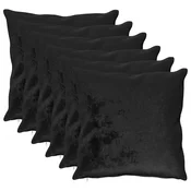 Vidaxl Prevleka za blazino 6 kos HEERLEN Črna 60 x 60 cm Flanel