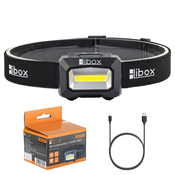 Libox LB0107, Svjetiljka s trakom za glavu, Crno, ABS sintetika, Aluminij, Plastika, Gumbi, Kina, LED