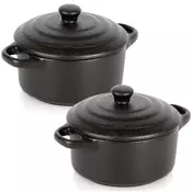 shumee Porcelanaste pekače s pokrovom 450 ml 2 kosa.