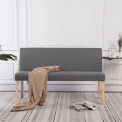 shumee vidaXL Klop, 139,5 cm, svetlo siva, poliester