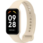 GS Silikonski pašček za Xiaomi Redmi Smart Band 2/Xiaomi Smart Mi Band 8 Active, bež