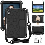 Overboard Ovitek za iPad mini 8,3 A17 Pro 2024/2021 (7./6. generacija), satjast videz s paščkom, črn