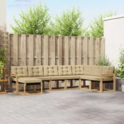 Set vanjskih sofa 8 pcs Bijela i bež