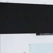 vidaXL Stenska kuhinjska omarica Črna 60 x 31 x 80 cm Konstruiran les