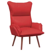 vidaXL vidaXL Sproščujoči stol Rdeč Umetno usnje, (22054583)