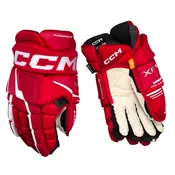 Hokejske rokavice CCM Tacks XF PRO Red/White Senior 15 palcev