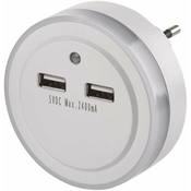 Nocno svetlo sa senzorom 230V 2xUSB Emos P3313