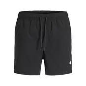 JACK & JONES Kratke kopalne hlače JPSTMAUI TROPIC  črna