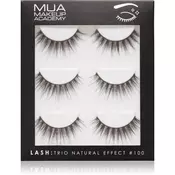 MUA Makeup Academy Lashes Natural Effect umetne trepalnice #100 3 par