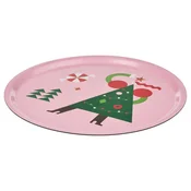 VINTERFINT Pladenj, roza, 43 cm