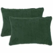 Vidaxl Prevleka za blazino 2 kos HEERLEN Temno zelena 30 x 50 cm