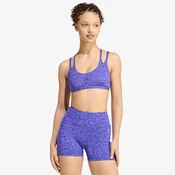Modrček adidas Optime Workout Snake Strappy Light Support Bra Solar Purple/ Pure Purple L