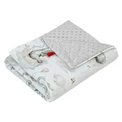 shumee Odeja Minky 75x100 (pepelnato + slon z mavrico)