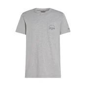 TOMMY HILFIGER Majica Arch siva/črna