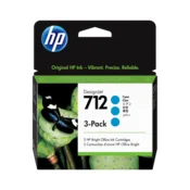 kartuša HP 712 Cyan 3-Pack, original