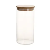 Homestar Steklen kozarec JARA 8,3x17 cm 1000 ml z bambusovim pokrovom