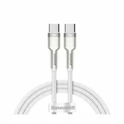 Kabel Baseus - CATJK-C02, USB-C/USB-C, 1 m, bijeli