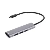 USB-C hub 4 u 1 sa Power Delivery 100W