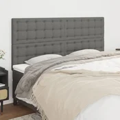 Vidaxl vidaXL Vzglavja za posteljo, 4 kosi, temno siva, 90x5x78/88 cm, blago