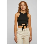 Womens Cropped Knot Top Black