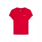 Tommy Jeans Majica ESS  rdeča / bela