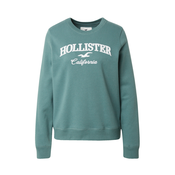 Dukserica Hollister Co. za žene, boja: zelena, s aplikacijom